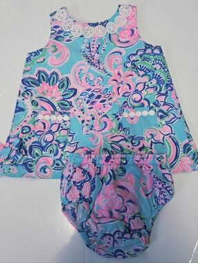 Lilly Pulitzer Baby Girl Lilly Shift Dress Size 12-18 Mths